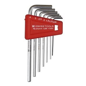 PB SWISS TOOLS 210H-4 ホルダー付六角棒レンチセット（パックナシ）