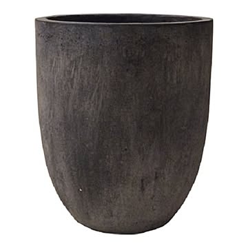 軽量コンクリート製 植木鉢/プランター ブラックウォシュ 直径31cm 底穴あり 『フォリオ アルトエッグ』
