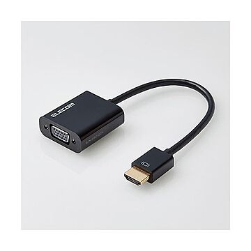エレコム 変換アダプタ／HDMI - VGA／ブラック AD-HDMIVGABK2