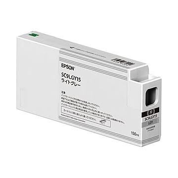 (まとめ）エプソン インクカートリッジライトグレー 150ml SC9LGY15 1個【×3セット】