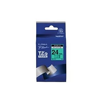 (業務用30セット) brother ブラザー工業 文字テープ/ラベルプリンター用テープ 【幅：24mm】 TZe-751 緑に黒文字