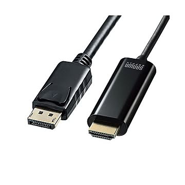 サンワサプライ DisplayPort-HDMI変換ケーブル HDR対応 1m ブラック KC-DPHDRA10