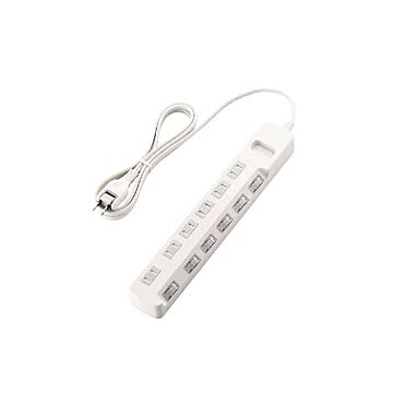 (まとめ)エレコム ほこり防止シャッター付 省エネタップ T-E6A-2620WH×2セット
