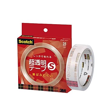 （まとめ） スリーエムジャパン スコッチ 超透明テープS （大巻） 紙箱入 24mm幅 巻芯径76mm 【×10セット】