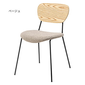 東谷 ベージュ チェア 2脚入 幅48x奥行55x高さ75cm MYS-502
