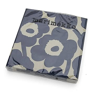 マリメッコ ペーパーナプキン ウニッコ リネンブルー 33x33cm 20枚入り marimekko UNIKKO