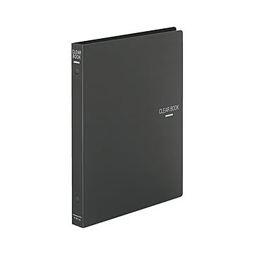 コクヨ クリヤーブック替紙式B5タテ 26穴 18ポケット付属 背幅27mm ダークグレー ラ-321DM 1セット10冊