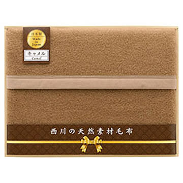 西川 キャメル毛布(毛羽部分) K21212717