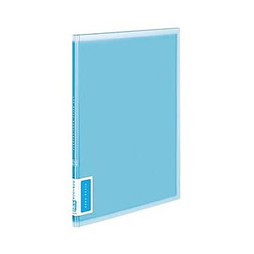 （まとめ）コクヨ クリヤーブック（コロレー）固定式 A4タテ 20ポケット 背幅13mm ブルー ラ-V20B 1セット（6冊）【×5セット】