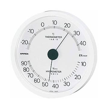 (まとめ)EMPEX 温度・湿度計 エクシード 温度・湿度計 壁掛用 TM-2301 ホワイト×3セット