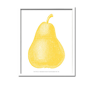 Pear Yellow アートポスター（フレーム付き） m13106