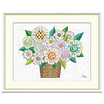 額絵 ポッピングホワイト 春田あかり 52x42cm 三幸