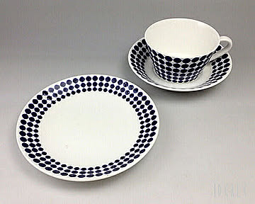 【復刻版】 グスタフスベリ アダム 491-08/3 ティーカップ＆ソーサー+ 491-03 プレート 18cm GUSTAVSBERG Adam