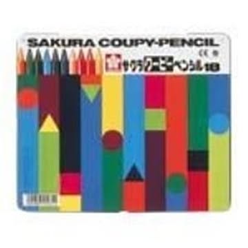 （まとめ）サクラクレパス クーピーペンシル FY18 18色 缶入 ×3セット