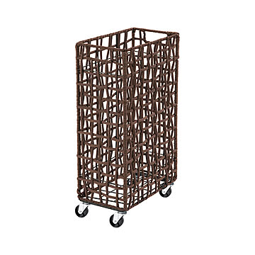 【BRID】FOLDING ROUGH KNIT LAUNDRY BASKET with CASTER 40L/SLIM 折り畳み式ラフニット ランドリーバスケット キャスター付40L