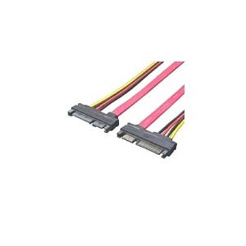 (まとめ)変換名人 SATA+電源ケーブル(オス-オス) SPAA-CA50【×5セット】