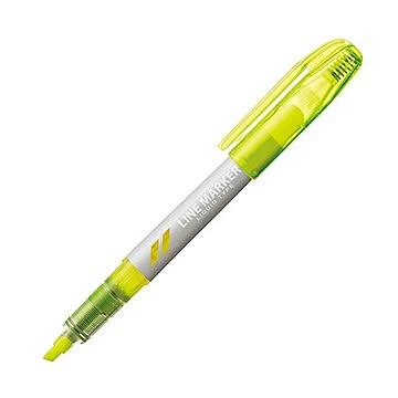 (まとめ) TANOSEE 蛍光マーカー（直液式） シングルタイプ イエロー 1本 【×300セット】