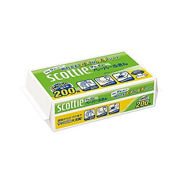 (まとめ）日本製紙クレシア スコッティペーパーふきん 200シート×20セット