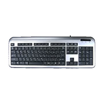 (まとめ)アオテック フルサイズ109キー日本語キーボード シルバー AOK-109UPS×3セット