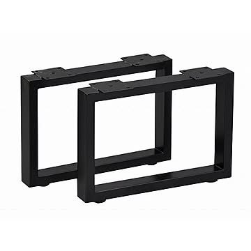 テーブルキッツ テーブル用角枠脚 【奥行45cmタイプ/ロータイプ 2本組 ブラック】 スチール製 〔DIYキット 什器〕 脚のみ【代引不可】