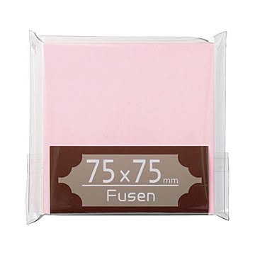 (まとめ) TANOSEE ふせん 75×75mm 桃 1冊  【×50セット】