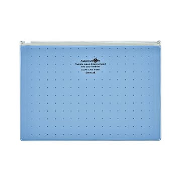 （まとめ） リヒトラブ AQUA DROPs クリヤーケース A5判 F-5302-8 青 1枚入 【×10セット】