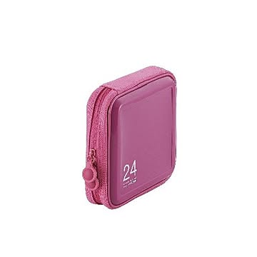(まとめ)エレコム CD/DVDファスナーケース CCD-H24PN×5セット