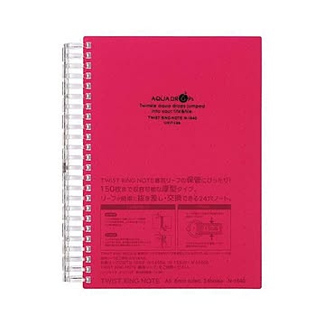 まとめ リヒトラブ AQUA DROPsツイストノート 超厚型 A5 B罫 赤 100枚 N-1640-3 1冊 ×30セット