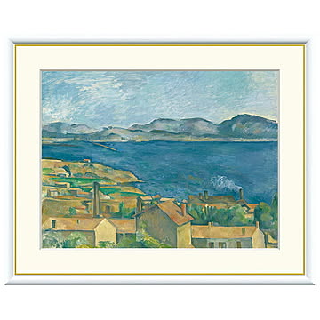 額絵 エスタックから眺めたマルセイユ湾 ポール・セザンヌ 61x49.5cm 三幸