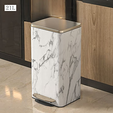 大理石デザイン ステップダストボックス 21L