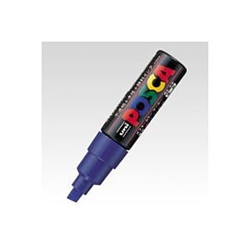 （まとめ） 三菱鉛筆 ユニ ポスカ 太字角芯（8.0mm） PC-8K.33 青 1本入 【×10セット】
