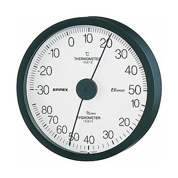 EMPEX 温度・湿度計 エクストラ 温度・湿度計 壁掛用 TM-6202 ブラック