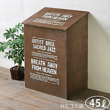 BREAブレア 45L ダストボックス 木製 ダークブラウン