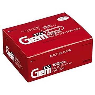 (まとめ) ミツヤ ゼムクリップ ジャイアント 53mm GM-1100 1箱(約100本) 【×20セット】