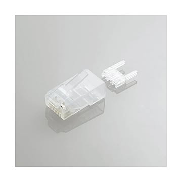 （まとめ）エレコム ツメの折れないLANコネクタ（Cat6） LD-6RJ45T10／T×3セット