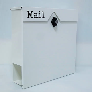 郵便ポスト 郵便受け 錆びにくい メールボックス壁掛け ステンレスポスト 白色 ホワイト(white)