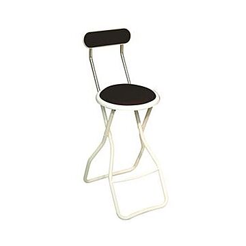 折りたたみ椅子 幅35cm マルーンブラウン×ミルキーホワイト 日本製 スチール 完成品 1脚販売 リビング 在宅ワーク