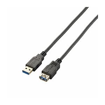 (まとめ)エレコム USB3.0延長ケーブル(A-A) USB3-E10BK【×3セット】