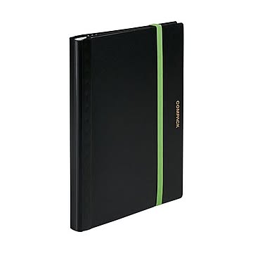 まとめキングジム 二つ折りクリアーファイルコンパック 10ポケット 黒 5894Hクロ 1冊 ×10セット