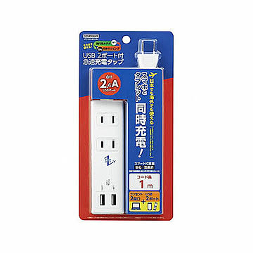 【5個セット】 YAZAWA 国内海外兼用2AC2USB2.4A1mVFC24A2AC2UX5 管理No. 4589453005788