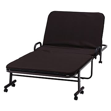 折りたたみベッド 高床タイプ ワンタッチベッド 幅97.5×奥行207×高さ50cm ブラウン フリーロック42段