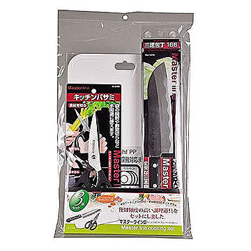 包丁セット キッチンバサミ まな板 3点セット パール金属 F-2180 管理No. 4976790421805