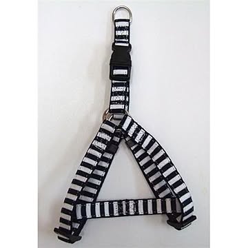 岡野製作所 ストライプハーネス #20 ネイビーホワイトペット用品ハーネス