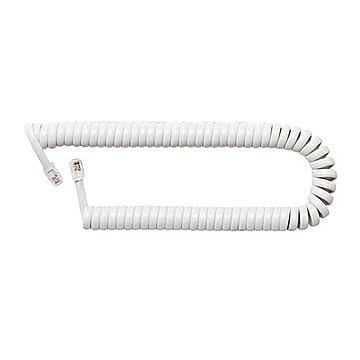 ミヨシ 受話器用カールコード 0.3m ストレート結線 白 DC-J403S/WH 管理No. 4951241142102