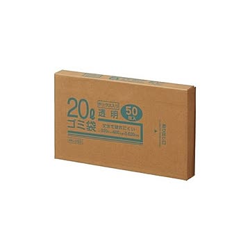 （まとめ）クラフトマン 20Lゴミ袋 透明 ボックス入 50枚【×30セット】