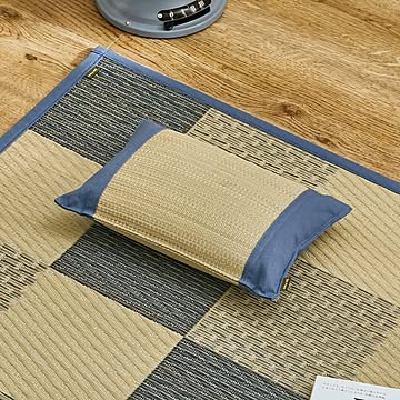 【2点セット】い草枕とござのセット 倉敷帆布 おしゃれ 国産 平枕 約32×22×10cm ござ 80×160cm 【1畳】 【裏貼り】（くらのと）せとのとシリーズ