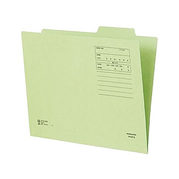 （まとめ）コクヨ 個別フォルダー（間伐材使用）A4 緑 A4-KIF-G 1セット（10冊）【×5セット】
