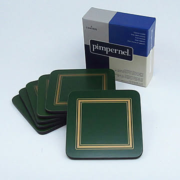 ピンパーネル　コースター6pcsセット　クラシックエメラルド　X0010268044　サービングウェア　イギリス　ブランド