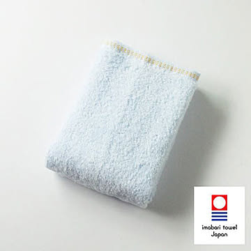 楠橋紋織 DOUBLE STAR presso フェイスタオル 33cm×80cm ブルー 1-62008-31-B