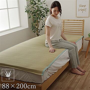 い草 敷きパッド 寝具 シングル 約88×200cm 日本製 消臭 吸湿 四隅バンド付き さらさら 涼しい ベッドルーム 寝室